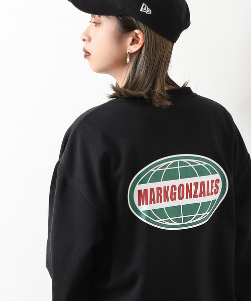 Mark Gonzales（マーク・ゴンザレス）の「【別注】【Mark Gonzales】カレッジロゴスウェット（スウェット・レディース・ブルーグレー/ホワイト/ネイビー/杢グレー/ブラック・LARGE/X-LARGE/MEDIUM）」の21枚目の写真