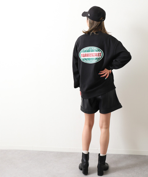 Mark Gonzales（マーク・ゴンザレス）の「【別注】【Mark Gonzales】カレッジロゴスウェット（スウェット・レディース・ブルーグレー/ホワイト/ネイビー/杢グレー/ブラック・LARGE/X-LARGE/MEDIUM）」の22枚目の写真