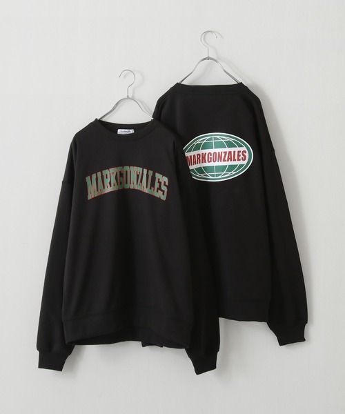 Mark Gonzales（マーク・ゴンザレス）の「【別注】【Mark Gonzales】カレッジロゴスウェット（スウェット・レディース・ブルーグレー/ホワイト/ネイビー/杢グレー/ブラック・LARGE/X-LARGE/MEDIUM）」の7枚目の写真