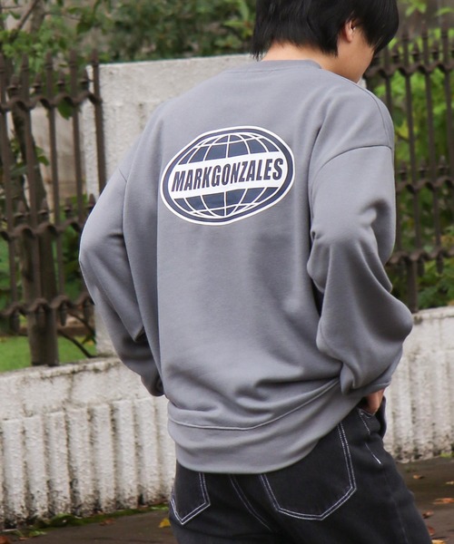 Mark Gonzales（マーク・ゴンザレス）の「【別注】【Mark Gonzales】カレッジロゴスウェット（スウェット・レディース・ブルーグレー/ホワイト/ネイビー/杢グレー/ブラック・LARGE/X-LARGE/MEDIUM）」の11枚目の写真