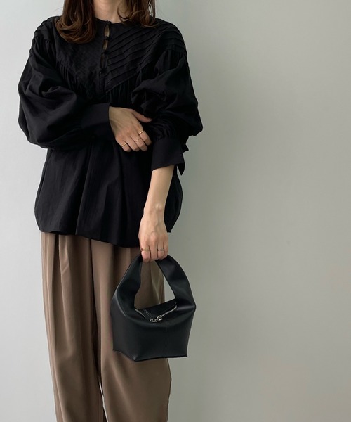 LE MORE（リモア）の「ワンハンドルミニバッグ（ハンドバッグ・レディース・アイボリー/ブラック・FREE）」の7枚目の写真