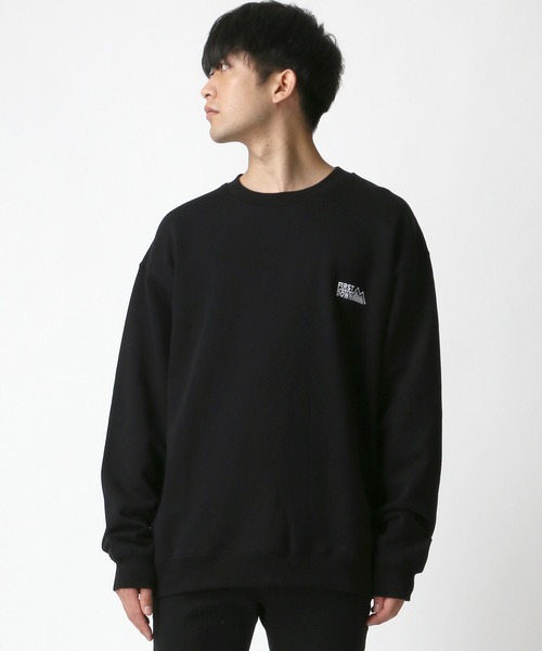 FIRST DOWN（ファーストダウン）の「FIRST DOWN/ファーストダウン ビッグシルエット ワンポイント刺繍 スウェット トレーナー（スウェット・メンズ・オフホワイト/ブラック/カーキ・M/L/XL）」の16枚目の写真