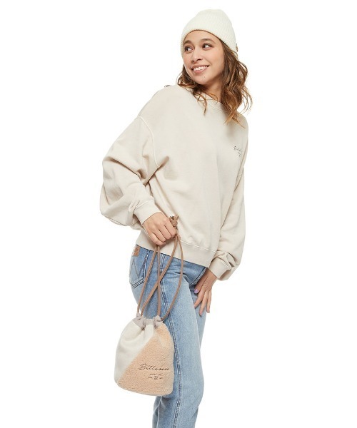 BILLABONG(ビラボン)の「BILLABONG レディース ECO MOUTON MINI DRAW バッグ 【2021年秋冬モデル】/ビラボンモコモコボア巾着(きんちゃく)バッグ(ハンドバッグ・レディース・ベージュ/ブラウン・FREE)」の21枚目の写真