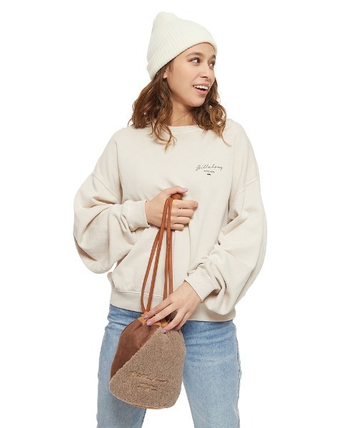 BILLABONG(ビラボン)の「BILLABONG レディース ECO MOUTON MINI DRAW バッグ 【2021年秋冬モデル】/ビラボンモコモコボア巾着(きんちゃく)バッグ(ハンドバッグ・レディース・ベージュ/ブラウン・FREE)」の22枚目の写真