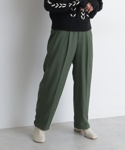 FREE'S MART(フリーズマート)の「【Sシリーズ対応】ヘムボタンストレートパンツ(その他パンツ・レディース・イエロー/グリーン/ブラック/ブラウン・SMALL/MEDIUM)」の3枚目の写真