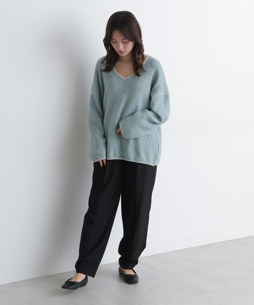 FREE'S MART(フリーズマート)の「【Sシリーズ対応】ヘムボタンストレートパンツ(その他パンツ・レディース・イエロー/グリーン/ブラック/ブラウン・SMALL/MEDIUM)」の6枚目の写真