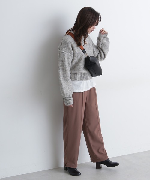 FREE'S MART(フリーズマート)の「【Sシリーズ対応】ヘムボタンストレートパンツ(その他パンツ・レディース・イエロー/グリーン/ブラック/ブラウン・SMALL/MEDIUM)」の10枚目の写真