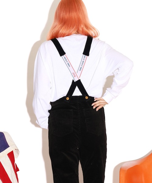 YOUNG&OLSEN The DRYGOODS STORE(ヤングアンドオルセン)の「YOUNG & OLSEN/ヤングアンドオルセン ORGANIC CORD SIMPLE SALOPETTE オーバーオール コーデュロイ パンツ 足長効果(サロペット/オーバーオール・レディース・ブラック/キャメル・1)」の19枚目の写真
