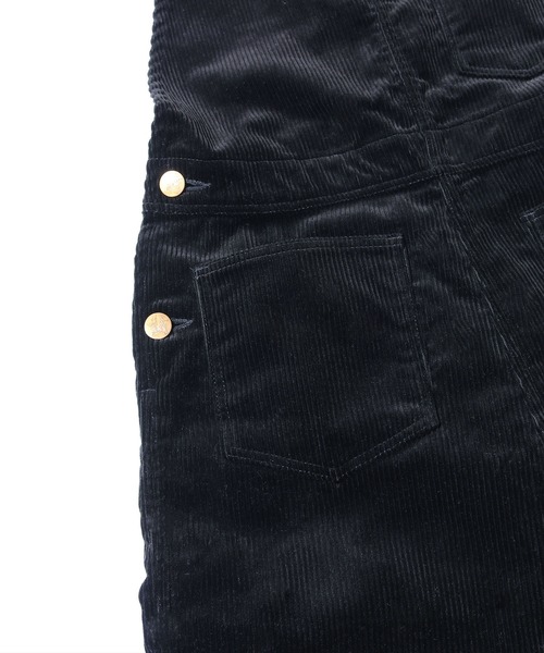 YOUNG&OLSEN The DRYGOODS STORE(ヤングアンドオルセン)の「YOUNG & OLSEN/ヤングアンドオルセン ORGANIC CORD SIMPLE SALOPETTE オーバーオール コーデュロイ パンツ 足長効果(サロペット/オーバーオール・レディース・ブラック/キャメル・1)」の10枚目の写真
