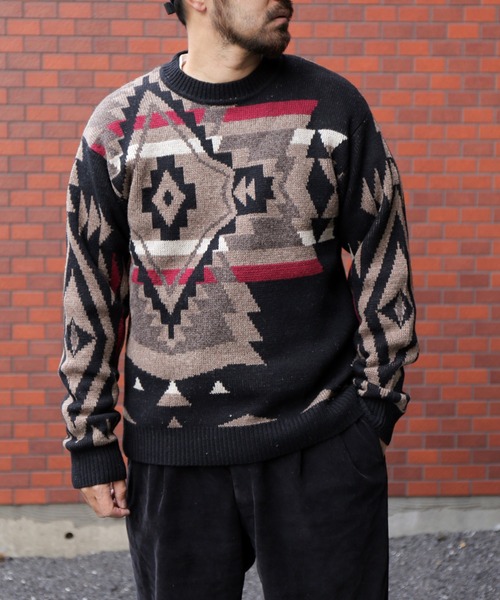 PENDLETON(ペンドルトン)の「クールネックプルオーバーニット(ニット/セーター・メンズ・ブラック/グリーン/アイボリー/ブラック系その他・S/M/L)」の3枚目の写真
