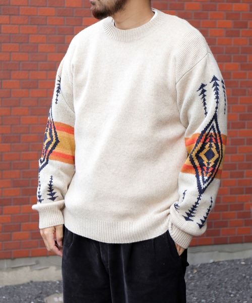 PENDLETON(ペンドルトン)の「クールネックプルオーバーニット(ニット/セーター・メンズ・ブラック/グリーン/アイボリー/ブラック系その他・S/M/L)」の2枚目の写真