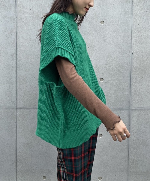 AS KNOW AS PINKY(アズノゥアズピンキー)の「ふわもち贅沢カラーベスト(ベスト・レディース・ブラウン/グリーン/ホワイト/ブラック・FREE)」の5枚目の写真