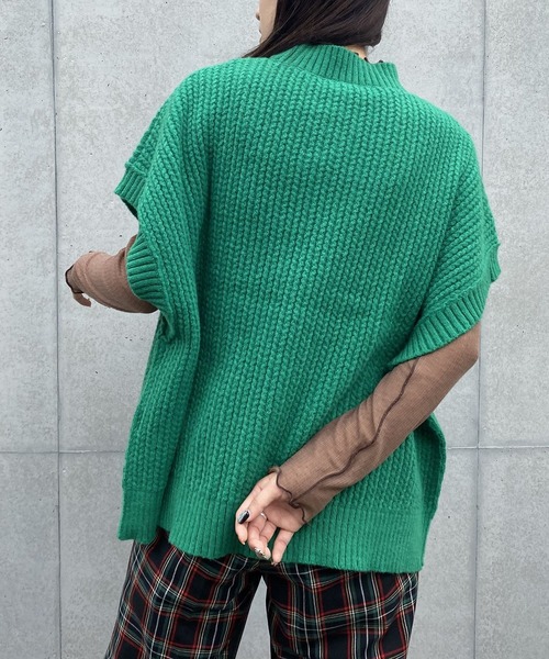 AS KNOW AS PINKY(アズノゥアズピンキー)の「ふわもち贅沢カラーベスト(ベスト・レディース・ブラウン/グリーン/ホワイト/ブラック・FREE)」の6枚目の写真