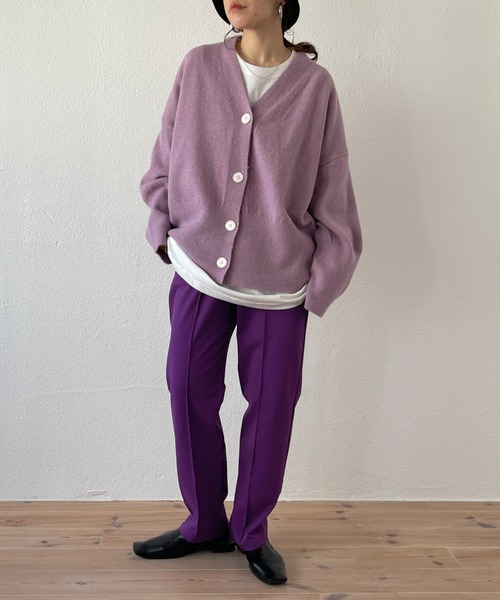 wee9s(ウィークス)の「flare sleeve mohair touch over size knit cardigan / フレアスリーブモヘアタッチオーバーサイズカーディガン(カーディガン/ボレロ・レディース・アイボリー/ベージュ/ピンク/チャコール・FREE)」の18枚目の写真