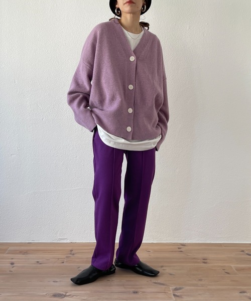 wee9s(ウィークス)の「flare sleeve mohair touch over size knit cardigan / フレアスリーブモヘアタッチオーバーサイズカーディガン(カーディガン/ボレロ・レディース・アイボリー/ベージュ/ピンク/チャコール・FREE)」の19枚目の写真