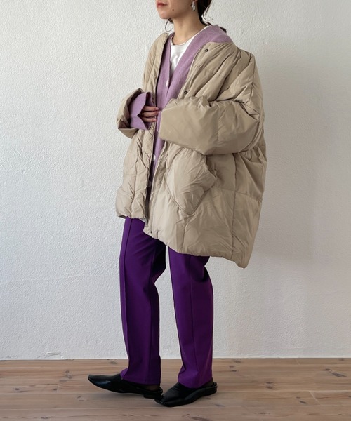 wee9s(ウィークス)の「flare sleeve mohair touch over size knit cardigan / フレアスリーブモヘアタッチオーバーサイズカーディガン(カーディガン/ボレロ・レディース・アイボリー/ベージュ/ピンク/チャコール・FREE)」の22枚目の写真