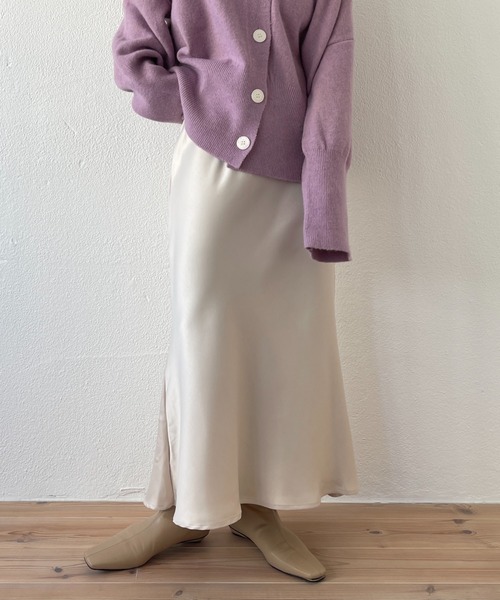 wee9s(ウィークス)の「flare sleeve mohair touch over size knit cardigan / フレアスリーブモヘアタッチオーバーサイズカーディガン(カーディガン/ボレロ・レディース・アイボリー/ベージュ/ピンク/チャコール・FREE)」の16枚目の写真
