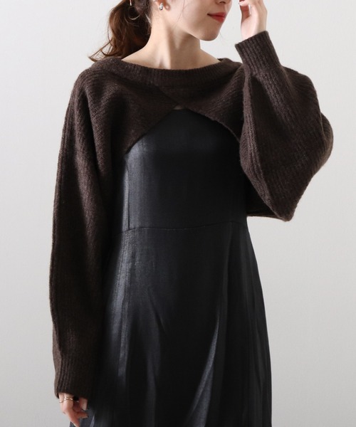 Cheek(チーク)の「前後2WAY短丈プルオーバー(ニット/セーター・レディース・チャコールグレー/モカ/オートミール・MEDIUM)」の22枚目の写真