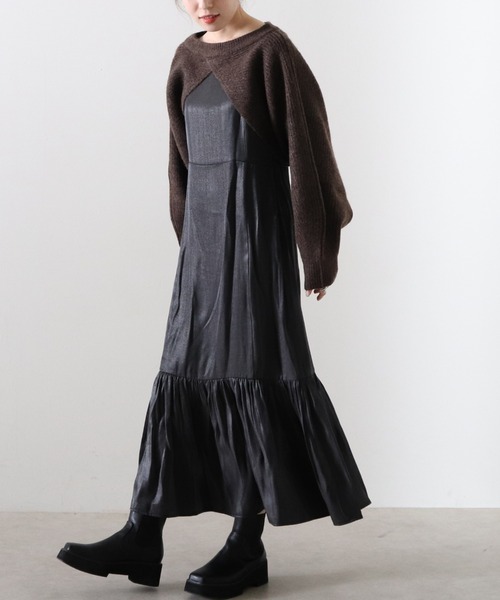 Cheek(チーク)の「前後2WAY短丈プルオーバー(ニット/セーター・レディース・チャコールグレー/モカ/オートミール・MEDIUM)」の16枚目の写真