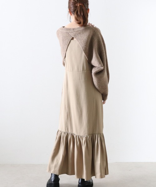 Cheek(チーク)の「前後2WAY短丈プルオーバー(ニット/セーター・レディース・チャコールグレー/モカ/オートミール・MEDIUM)」の17枚目の写真