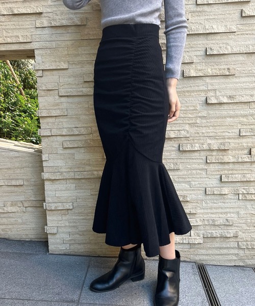 SPIGA（スピーガ）の「ギャザーマーメイドスカート（スカート・レディース・ブラック/ブラウン・SMALL/MEDIUM）」の15枚目の写真