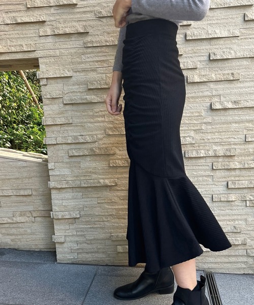 SPIGA（スピーガ）の「ギャザーマーメイドスカート（スカート・レディース・ブラック/ブラウン・SMALL/MEDIUM）」の17枚目の写真