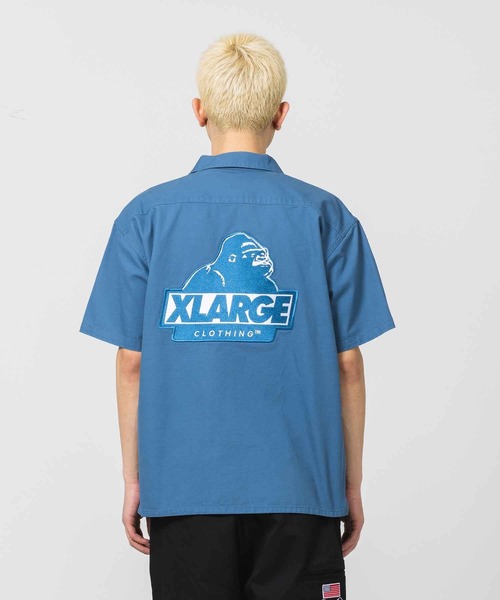 エクストララージ XLARGE 半袖シャツ ワークシャツ オープンカラーシャツ エクストララージ XLARGE ワークシャツ 公式XLARGE エクストララージ