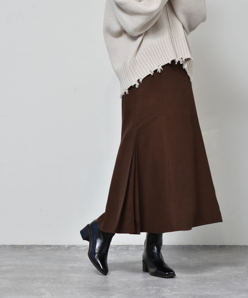 RETRO GIRL（レトロガール）の「裾切替マーメイドスカート（スカート・レディース・ライトベージュ/グリーン/ブラック/ダークブラウン・FREE）」の3枚目の写真