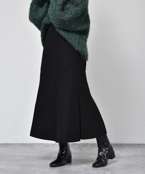 RETRO GIRL（レトロガール）の「裾切替マーメイドスカート（スカート・レディース・ライトベージュ/グリーン/ブラック/ダークブラウン・FREE）」の2枚目の写真