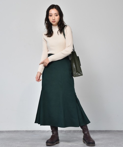 RETRO GIRL（レトロガール）の「裾切替マーメイドスカート（スカート・レディース・ライトベージュ/グリーン/ブラック/ダークブラウン・FREE）」の12枚目の写真