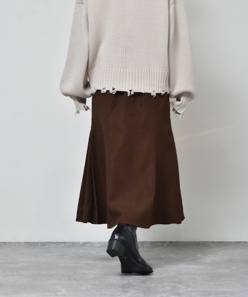 RETRO GIRL（レトロガール）の「裾切替マーメイドスカート（スカート・レディース・ライトベージュ/グリーン/ブラック/ダークブラウン・FREE）」の16枚目の写真