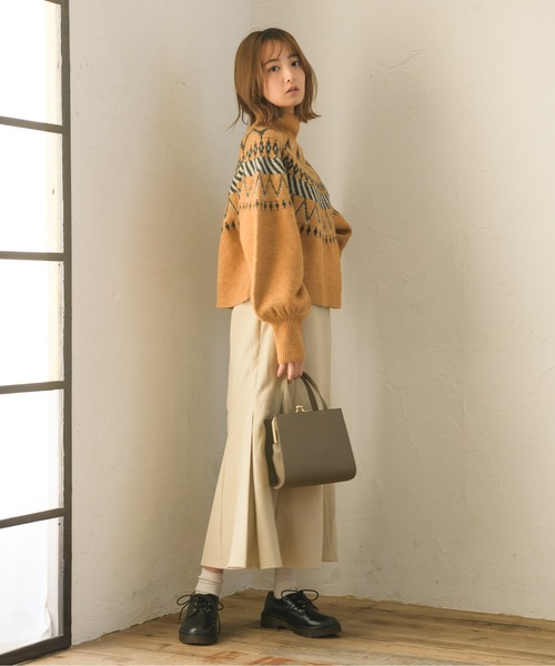 RETRO GIRL（レトロガール）の「裾切替マーメイドスカート（スカート・レディース・ライトベージュ/グリーン/ブラック/ダークブラウン・FREE）」の22枚目の写真