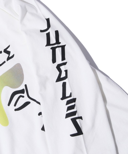 JUNGLES（ジャングルス）の「JUNGLES/ジャングルス MINDFULL LS TEE ロングスリーブＴシャツ プリント 袖ロゴ ストリート グラフィック（Tシャツ/カットソー・メンズ・ホワイト・L/XL）」の7枚目の写真