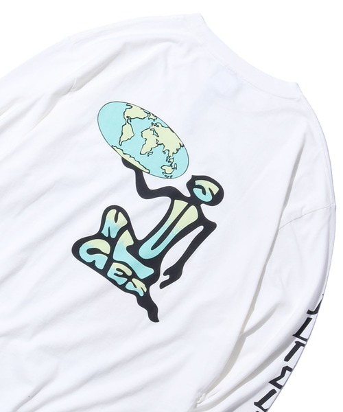 JUNGLES（ジャングルス）の「JUNGLES/ジャングルス MINDFULL LS TEE ロングスリーブＴシャツ プリント 袖ロゴ ストリート グラフィック（Tシャツ/カットソー・メンズ・ホワイト・L/XL）」の14枚目の写真