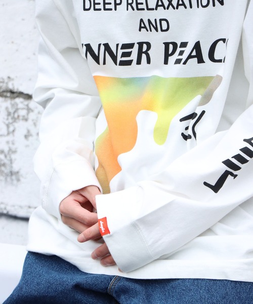 JUNGLES（ジャングルス）の「JUNGLES/ジャングルス MINDFULL LS TEE ロングスリーブＴシャツ プリント 袖ロゴ ストリート グラフィック（Tシャツ/カットソー・メンズ・ホワイト・L/XL）」の21枚目の写真