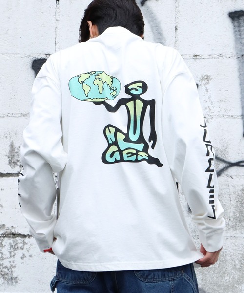 JUNGLES（ジャングルス）の「JUNGLES/ジャングルス MINDFULL LS TEE ロングスリーブＴシャツ プリント 袖ロゴ ストリート グラフィック（Tシャツ/カットソー・メンズ・ホワイト・L/XL）」の22枚目の写真