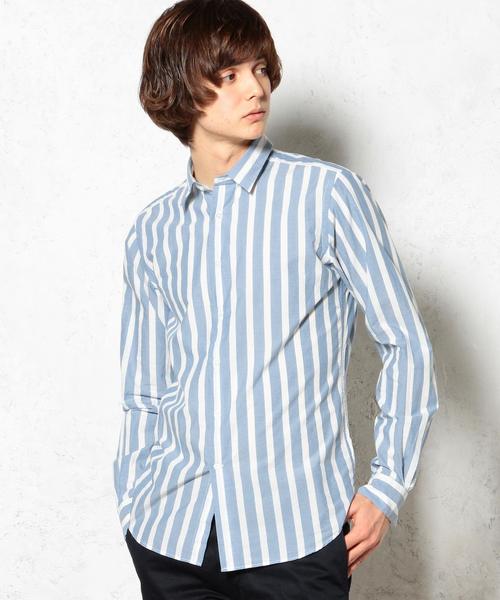 green label relaxing（グリーンレーベルリラクシング）の「□INDIGO BOLD/ST M/REG シャツ idg0◆（シャツ/ブラウス・メンズ・ライトブルー/ネイビー・XL/M/S/L）」の2枚目の写真