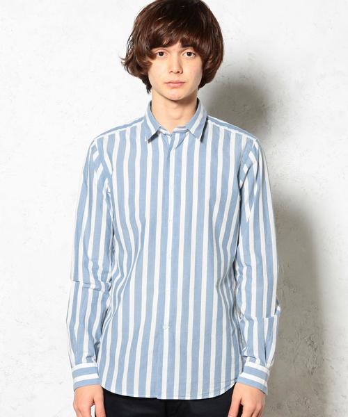 green label relaxing（グリーンレーベルリラクシング）の「□INDIGO BOLD/ST M/REG シャツ idg0◆（シャツ/ブラウス・メンズ・ライトブルー/ネイビー・XL/M/S/L）」の20枚目の写真