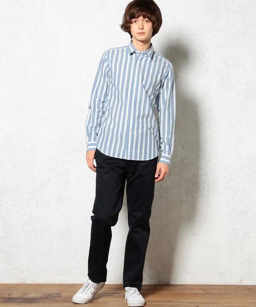 green label relaxing（グリーンレーベルリラクシング）の「□INDIGO BOLD/ST M/REG シャツ idg0◆（シャツ/ブラウス・メンズ・ライトブルー/ネイビー・XL/M/S/L）」の18枚目の写真