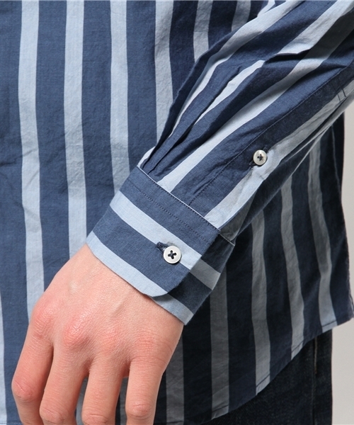 green label relaxing（グリーンレーベルリラクシング）の「□INDIGO BOLD/ST M/REG シャツ idg0◆（シャツ/ブラウス・メンズ・ライトブルー/ネイビー・XL/M/S/L）」の9枚目の写真