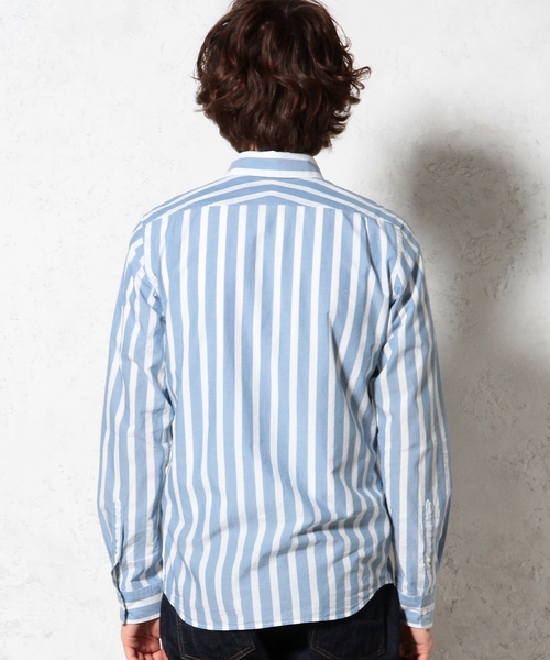 green label relaxing（グリーンレーベルリラクシング）の「□INDIGO BOLD/ST M/REG シャツ idg0◆（シャツ/ブラウス・メンズ・ライトブルー/ネイビー・XL/M/S/L）」の3枚目の写真