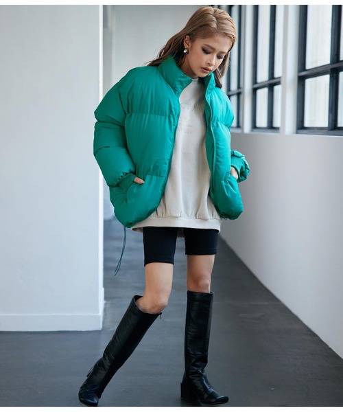 ANAP（アナップ）の「【オンライン限定アイテム】ボリュームフェイクダウン（ダウンジャケット/コート・レディース・ブラック/ブラウン/グリーン・FREE）」の8枚目の写真