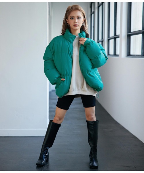 ANAP（アナップ）の「【オンライン限定アイテム】ボリュームフェイクダウン（ダウンジャケット/コート・レディース・ブラック/ブラウン/グリーン・FREE）」の9枚目の写真