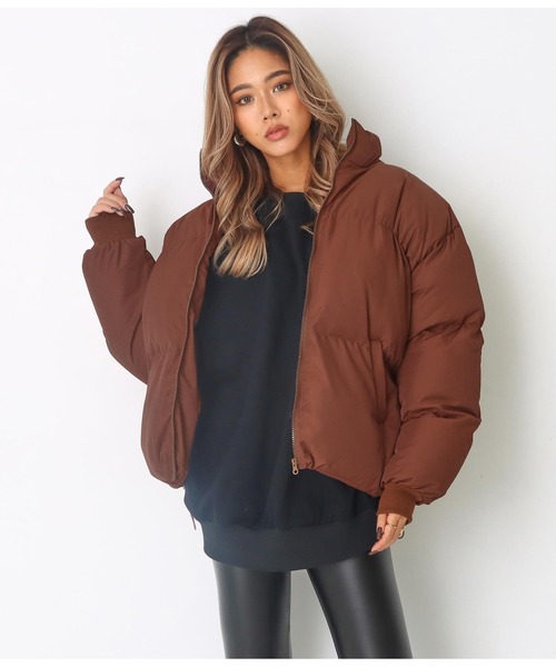 ANAP（アナップ）の「【オンライン限定アイテム】ボリュームフェイクダウン（ダウンジャケット/コート・レディース・ブラック/ブラウン/グリーン・FREE）」の12枚目の写真