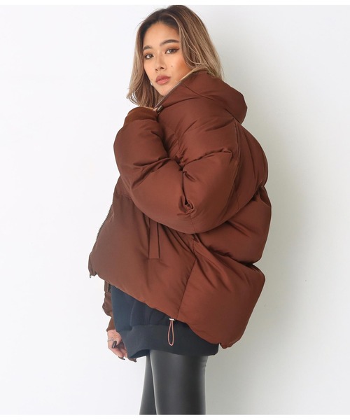 ANAP（アナップ）の「【オンライン限定アイテム】ボリュームフェイクダウン（ダウンジャケット/コート・レディース・ブラック/ブラウン/グリーン・FREE）」の13枚目の写真