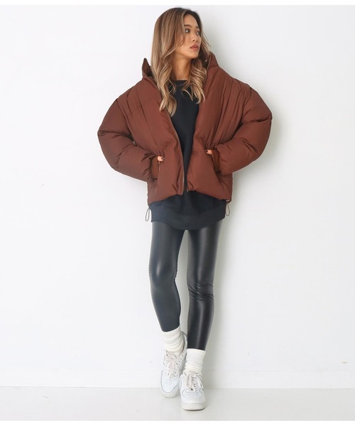 ANAP（アナップ）の「【オンライン限定アイテム】ボリュームフェイクダウン（ダウンジャケット/コート・レディース・ブラック/ブラウン/グリーン・FREE）」の15枚目の写真