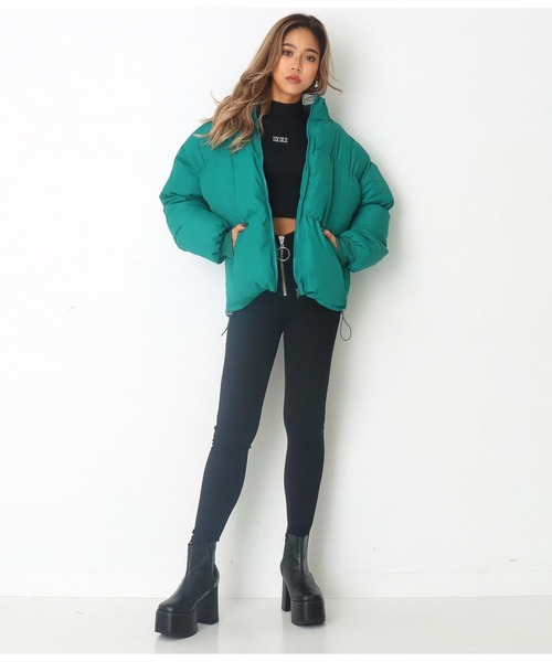 ANAP（アナップ）の「【オンライン限定アイテム】ボリュームフェイクダウン（ダウンジャケット/コート・レディース・ブラック/ブラウン/グリーン・FREE）」の17枚目の写真