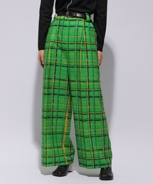 HARE | POPチェックワイドパンツ(HARE)(スラックス)