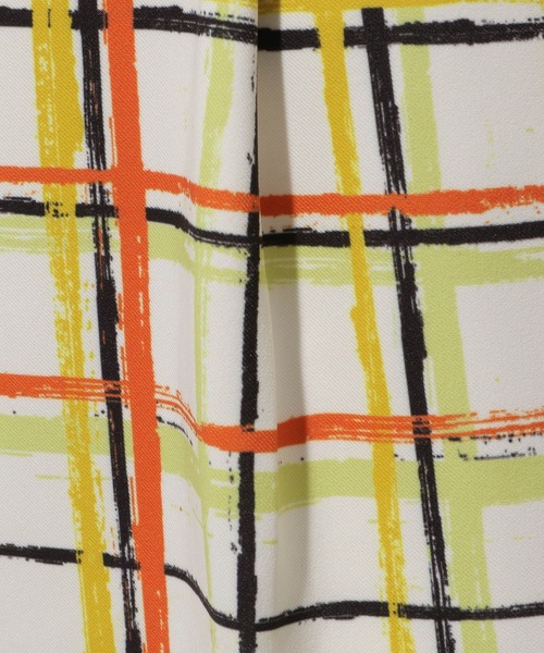 HARE（ハレ）の「POPチェックワイドパンツ(HARE)（スラックス・レディース・ホワイト/グリーン・FREE）」の12枚目の写真