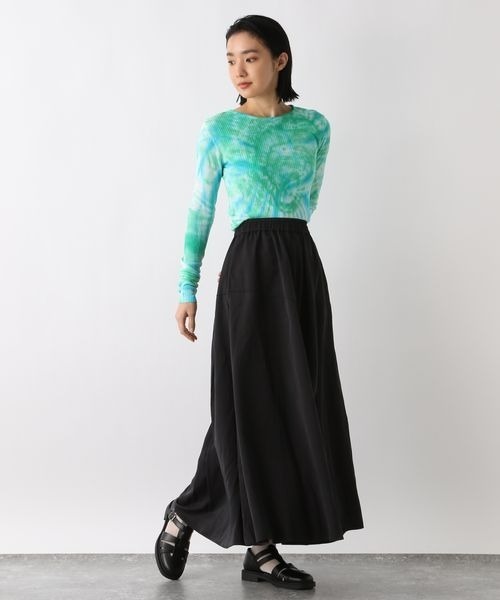 JEANASIS（ジーナシス）の「サーキュラーマキシスカート/269134（スカート・レディース・ホワイト/ブラック・FREE）」の5枚目の写真